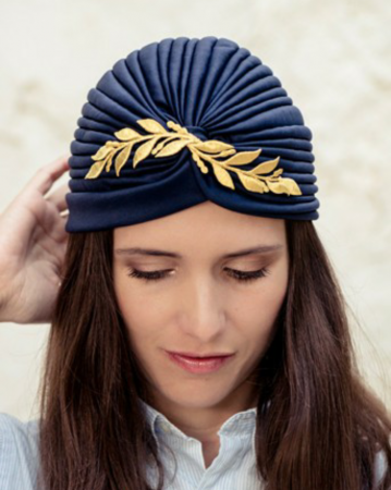 Gorro turbante hoja